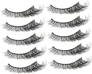 Healvian Lashes That Make a Difference Thick False Lashes for Women Natural Curly for Makeup Cosplay Wedding Events