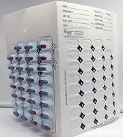 12 Cards and 12 Blisters for 31 Day Monthly Cold Seal Pill Blister Pack