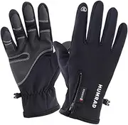 [GAROZATION] Men's Gloves Bike Gloves Working Gloves for Men Cycling Gloves Biking Gloves for Men Waterproof Winter Gloves Women Mens Texting Gloves Touchscreen Ski Gloves Polar Fleece