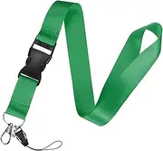 uxcell 1-Pack Breakaway Lanyard for Keys, Green 1" Wide Keychain Long ID Badges Neck Lanyard Strap with Quick Release Buckle for Man/Woman/Girls/Teacher, ID Holder Folder