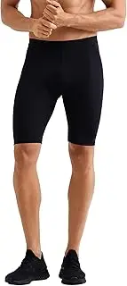 [Rhone] Men's Cycling Short, Recycled Italian Knit Fabric, Reflective Detail, GOLDFUSION Anti-Odor Technology