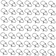 Abaodam 100pcs Fishing Lure Connectors Stainless Steel Lock Snaps Fast Clip Connectors for Freshwater Saltwater
