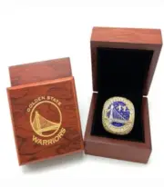 Steph Curry 2017 Championship Ring Golden State Warriors NBA Timber Box