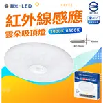 舞光 LED 16W 紅外線感應 雲朵吸頂燈 LED吸頂燈 全電壓室內專用 (黃光/白光)可切換日夜模式