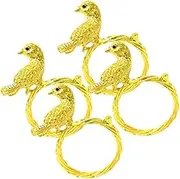 KONTONTY 4pcs Decorative Bird Napkin Napkin Buckles for Parties Events Elegant Table Decor for Thanksgiving Weddings Casual Gatherings