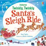 英國USBORNE 2024新款聖誕燈光書 TWINKLY TWINKLY SANTA'S SLEIGH RIDE