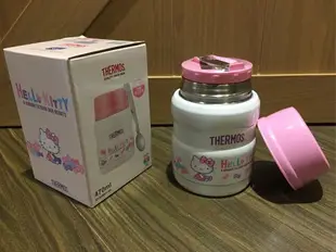 【THERMOS膳魔師】不鏽鋼HelloKitty真空食物燜燒罐470ml(SK3000KT) 白色 蝴蝶結篇