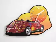 Hippie Car Beetle - Wall Clock