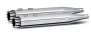 RC Components RCX Excalibur 4" Slip On Mufflers Eclipse Tips for Harley Touring