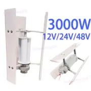 3000W Wind Turbine Generator 3 Blades 12V 24V 48V Windmill Power With Controller