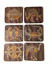 Set of 6 Australian Coasters with Celloglass Top & Cork Bottom New in Box