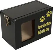Hohopeti Wooden Pet Ash Urn with Photo Frame Durable Dog and Cat Memorial Casket Lightweight Portable Design for Holding Ashes Elegant Keepsake for Pet Loss Remembrance