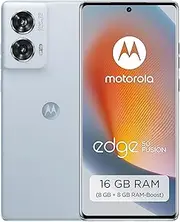 Motorola edge50 Fusion Smartphone (6.7 Inch FHD+ POLED Display, 50 MP, 8/256 GB, 5000 mAh, Includes 68W Charger, Android 14) Marshmallow Blue, Includes Protective Cover + Phone Holder [Exclusive to
