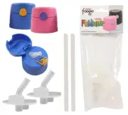 New! THERMOS Funtainer + Foogo 2 Replacement Straws & Mouthpieces Set (F400RP)