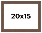 20x15 Frame Brown Barnwood Picture Frame Photo Frame UV Acrylic, Acid Free