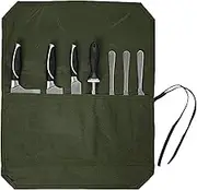 Knives Roll Bag Canvas - Waxed Canvas Knifes Cultery Carrier | Chef Knives Roll Bag, Portable Chef Knifes Cases, Knifes Pouch Holders with 7 Slots Hold Home Kitchen KnifesTools Yongbao