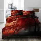Deep Leaf Fog Bud 3D Printing Duvet Quilt Doona Covers Pillow Case Bedding Sets