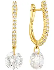 Georgini Mirage Mossman White Cubic Zirconia Earrings in Gold