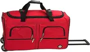 [Rockland] Melbourne Hardside Expandable Spinner Wheel Luggage, RED, 36", Melbourne Hardside Expandable Spinner Wheel Luggage