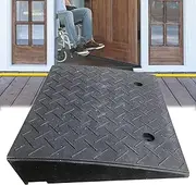 Rubber Threshold Ramp, Non Slip Threshold Wheelchair Ramp for Accessibility, Use with Wheelchairs, Mobility Scooters for Home, Steps, Stairs, Doorways,50x50x11cm