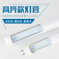 在飛比找樂天市場購物網優惠-led燈管T8日光燈36W40W光管雙排燈珠一體1.2米電燈