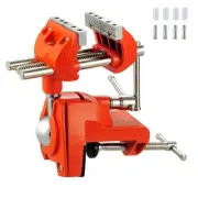 Clamp Bench Vise with Post Universal, Woodworking Vise, 360° Heavy Duty Cast ...