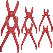 GLEAVI 6pcs Car Hose Pinch Pliers Durable Vehicle Repair Tools with Slide Lock Mechanism for Flexible Hoses Easy One Handed Operation for Auto Repair and Maintenance