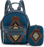 [Montana West] x Wrangler Mini Backpack Aztec Back Pack Purse for Women