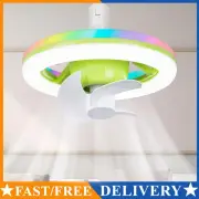 Ceiling Lamps Ceiling Fan with RGB Light 3 Modes 360 Rotation Light LED Lamp Fan