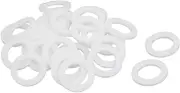 uxcell PTFE Flat Washers 19mm OD 12mm ID 2mm Thickness Sealing Gasket for Faucet Pipe Water Hose, White, Pack of 30