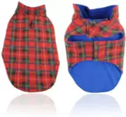Small Creature Comforts Pet Apparel Reversible Pet Jacket - 12inch Dog Vest P...