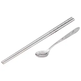 銀器時代 純銀筷勺套裝對竹思鶴銀餐具家用調羹食用銀