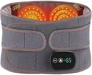 NICHOY Heating Massaging Waist Belt,Heated Waist Wrap,Warm Therapy for Sports Injury Relief,Vibration Massage Heated Waist Braces(A)