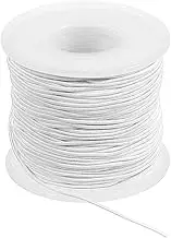 uxcell Elastic String for Bracelet 164 Ft/50 Meter Length 0.8 mm Dia, 1 Roll Sturdy Stretchy String Cord for Jewelry Making Necklace Beading Craft DIY, White