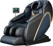 Luxury Massage Chair,Full Bodys Intelligent 4D Massage SL Extended Rail Calf Heating Smart Touch Panel Modern Living Room Massage Sofa(Black)