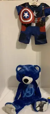 NWT BUILD A BEAR Avenger Endgame UNSTUFFED CAPTAIN AMERICA BEAR OUTFIT