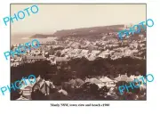 OLD 8x6 PHOTO MANLY NSW TOWN VIEW & BEACH c1900