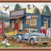 StitchMaster Angler's Delight: Bait & Tackle Cross Stitch Kit