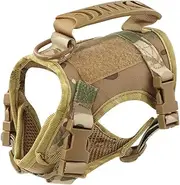 Tactical Cat Harness Leash for Walking Escape Proof Adjustable Kitten Vest with Patch for Military Service Small Dog Training,Camouflage Harness