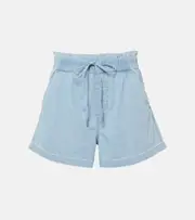 [Veronica Beard] Veronica Beard Tijana cotton chambray shorts AU 16 blue