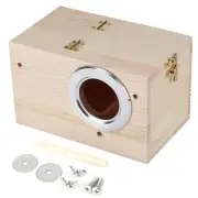 New 12x12x19.5cm Wood Bird House Pet Incubation Breeding Box Outdoor Garden
