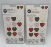 Wilton 15 Cavity Hearts Candy Mold, #2115-1712 - Melt Mold Love Lot of 2