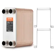 100 Plate Heat Exchanger 4*1-1/4" MNPT Ports 5"x 12" Brazed 316L St. Steel