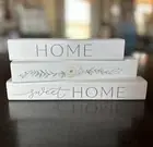 Home Sweet Home Floral Wooden Blocks Sign By P Graham Dunn - Country Farmhouse