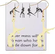 [UJIMS] Pole Dancer Gift Pole Dancing Girl Pendant Necklace Pole Dance Lovers Gift Pole Dance Artistic Bracelet Dancer Appreciation Gift