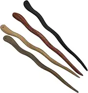 STAHAD 4pcs Hair Jewels for Women Chinese Hair Accessories Hair Chopsticks Chinese Hair Accessories for Women Wooden Hair Sticks Hair Bun Accessories for Women Ebony Hairpin Accessories