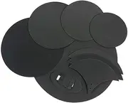 LAPOOH 8-Piece Drum Set Practice Mute Pads Mutes for 5 Drums & 3 Cymbals