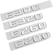 NPZPTFVFNR 3D ABS Chrome Car Rear Trunk Badge Decal Sticker Emblem E200 E260 E300 E320 Logo Fit for Mercedes E 200 260 300 320 W212 W213 W211(Chrome Silver,E 450)