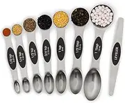 Magnetic Measuring Spoons Set-Kitchen Measuring Spoon Stainless Steel Dual Sided Stackable Teaspoon for Dry and Liquid (8Pcs)