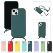 Crossbody Liquid Silicone Phone Case for iPhone 14 13 12 11 Pro Max XR X 8 7 6